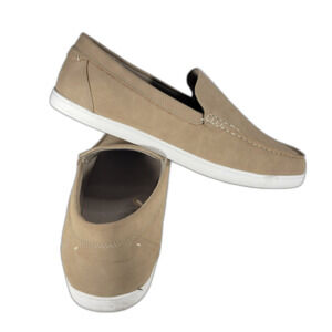 Men's Vegan Suede Slip-On CUTLER Loafer by Mutual Weave, Desert Sand, Size 13